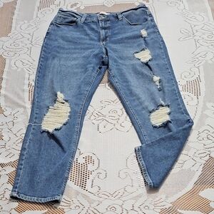 SO Distressed Lowrise Boyfriend Jeans
